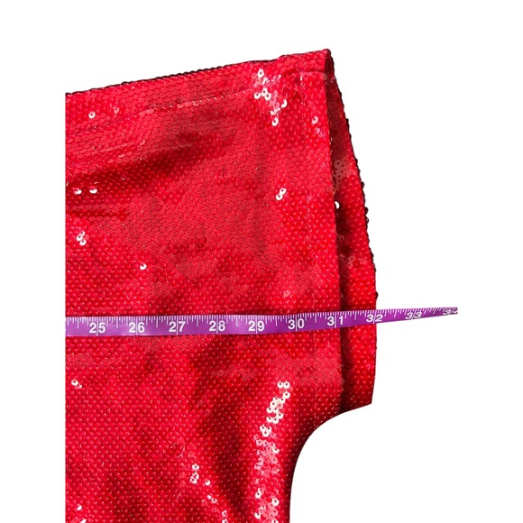 Meshki Carleigh Sequin Halter Mini Dress Red Size XXS NWT Holiday Valentines - Picture 8 of 10